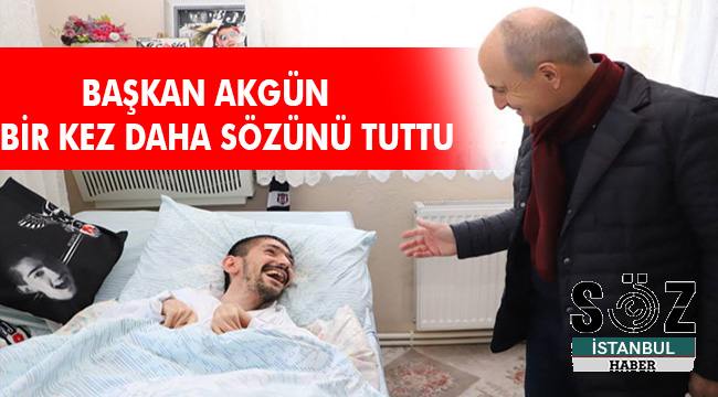 Başkan Akgün, Volkan'ın yüzünü güldürdü