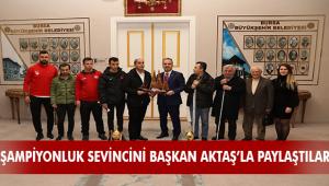 Bursa Altı Nokta Körler Derneği Futbol Kulübü üyelerinden Aktaş'a ziyaret