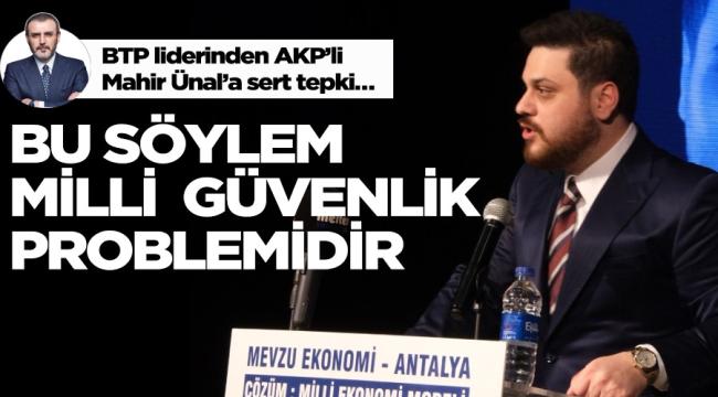 Bu söylem bir milli güvenlik problemidir