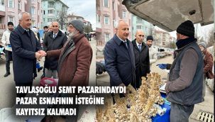 Semt pazarında Tavlaşoğlu ilgisi!