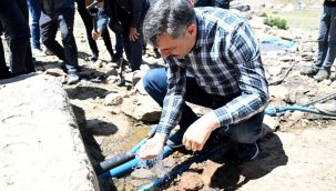 Valisi Mustafa Çiftçi, Erzurum Düşünce Hareketi'nin gündeme taşıdığı Dumlubaba suyunun kaynağında incelemelerde bulundu