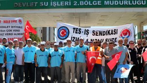 DSİ işçilerinden Servis Protestosu