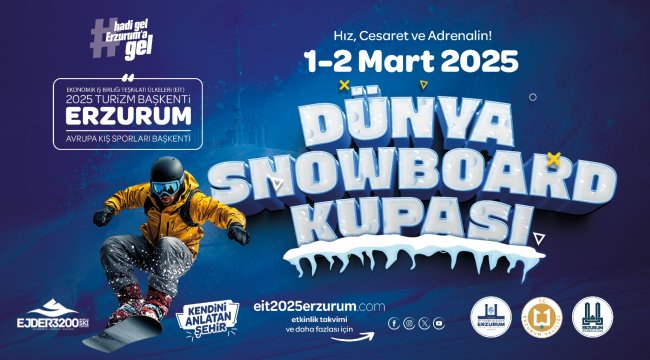 Erzurum, FIS Snowboard Cross Dünya Kupası'na Ev Sahipliği Yapıyor