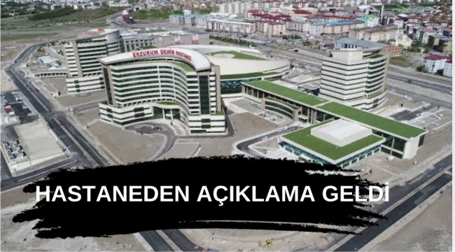 Erzurum Şehir Hastanesi'nden 'Canlı Hayvan' Açıklaması