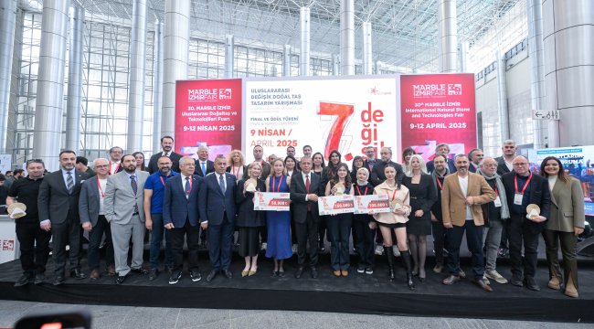 Doğal taşa hayat veren genç tasarımcılar ödüllerini aldı