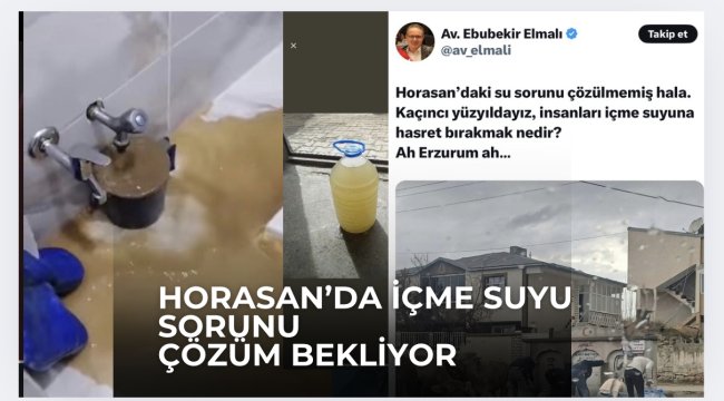 Ebubekir Elmalı’dan Horasan’daki Su Sorununa Tepki: “Kaçıncı Yüzyıldayız?“