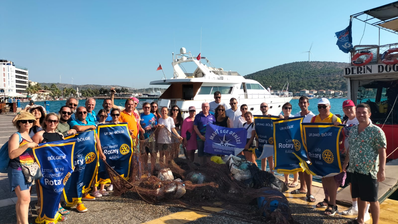 Rotary’den Ege’nin Derinliklerine Umut: Çeşme’de 5. Kez Hayalet Ağ Temizliği Yapıldı