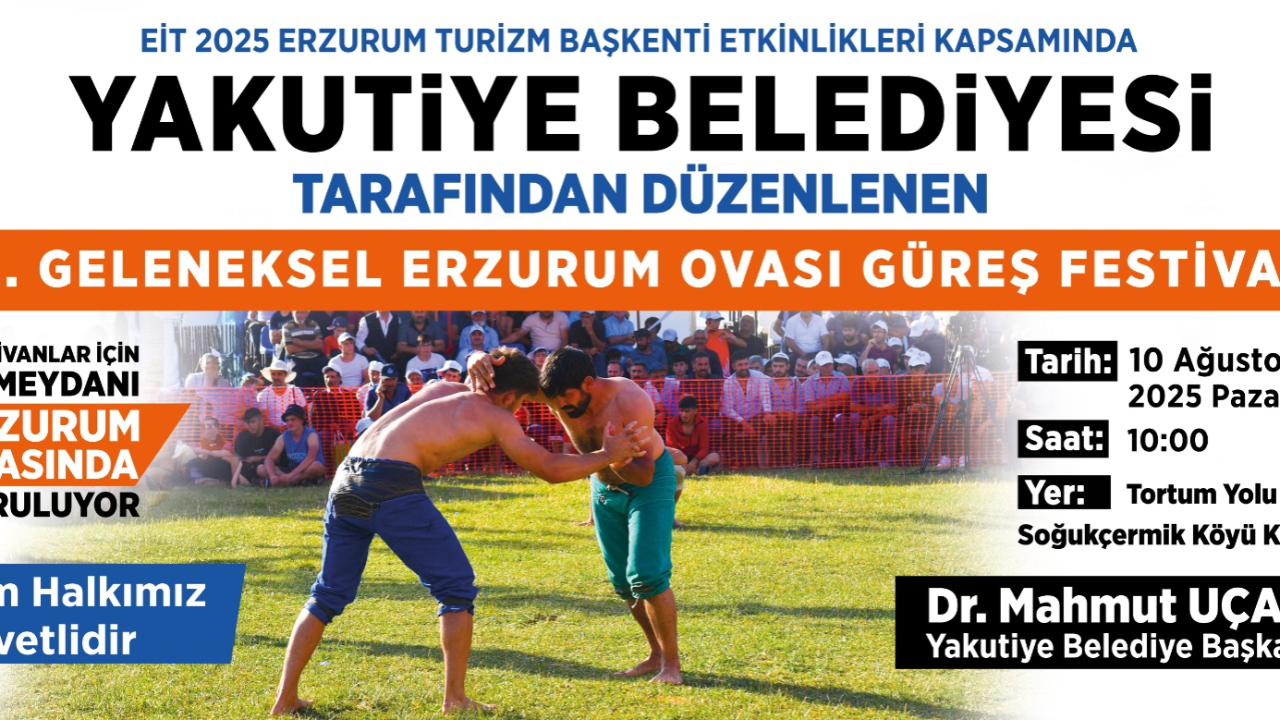 2. Geleneksel Erzurum Ovası Güreş Festivali Başlıyor