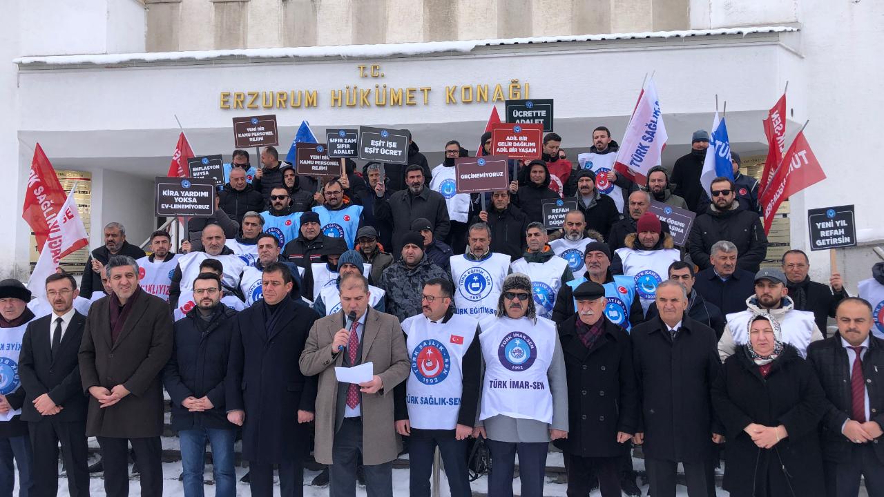 Türkiye Kamu-Sen Erzurum: Memur ve Emekliye Ek Zam Şart