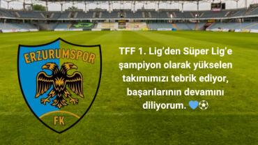 PALEZ Yönetim Kurulu Başkanı Dr. Hüseyin Yer, Erzurumspor'a Başarılar Diledi